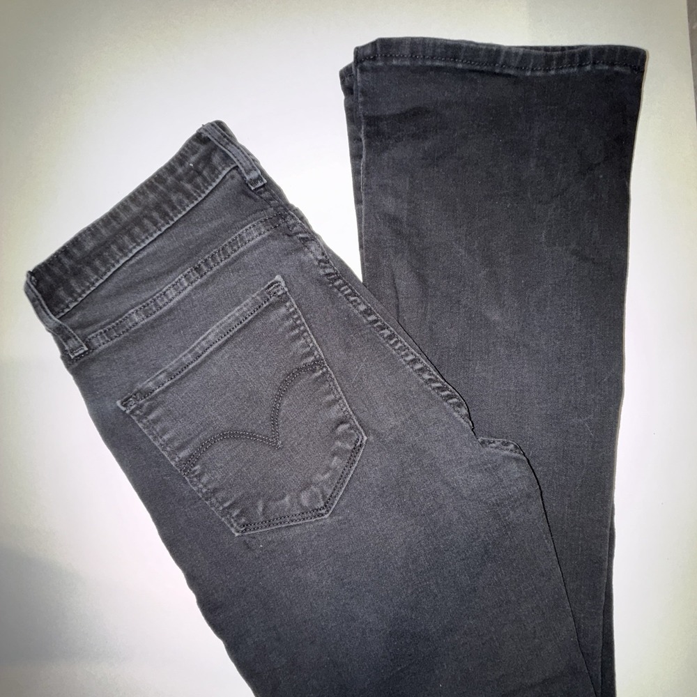 Levi’s 725 High Rise Bootcut Jeans Women’s 30x34 Black Stretch Denim Tall